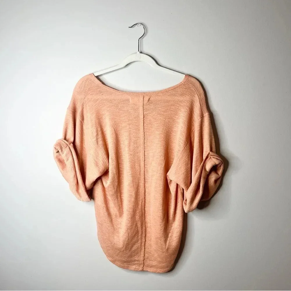 Free People Peach Short Sleeve Tee - Picture 7 of 8